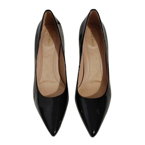 Cole Haan The Go To Park Pumps Heels Pointed Toe Faux Leather Black Womens 8.5B - Picture 4 of 6